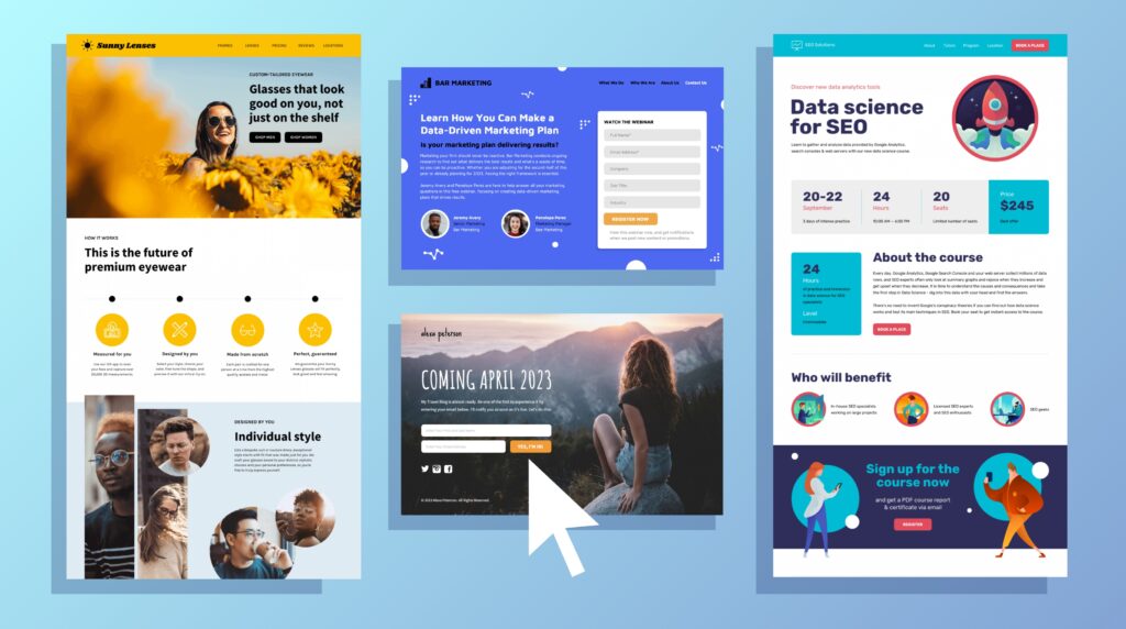 Landing page vs página web